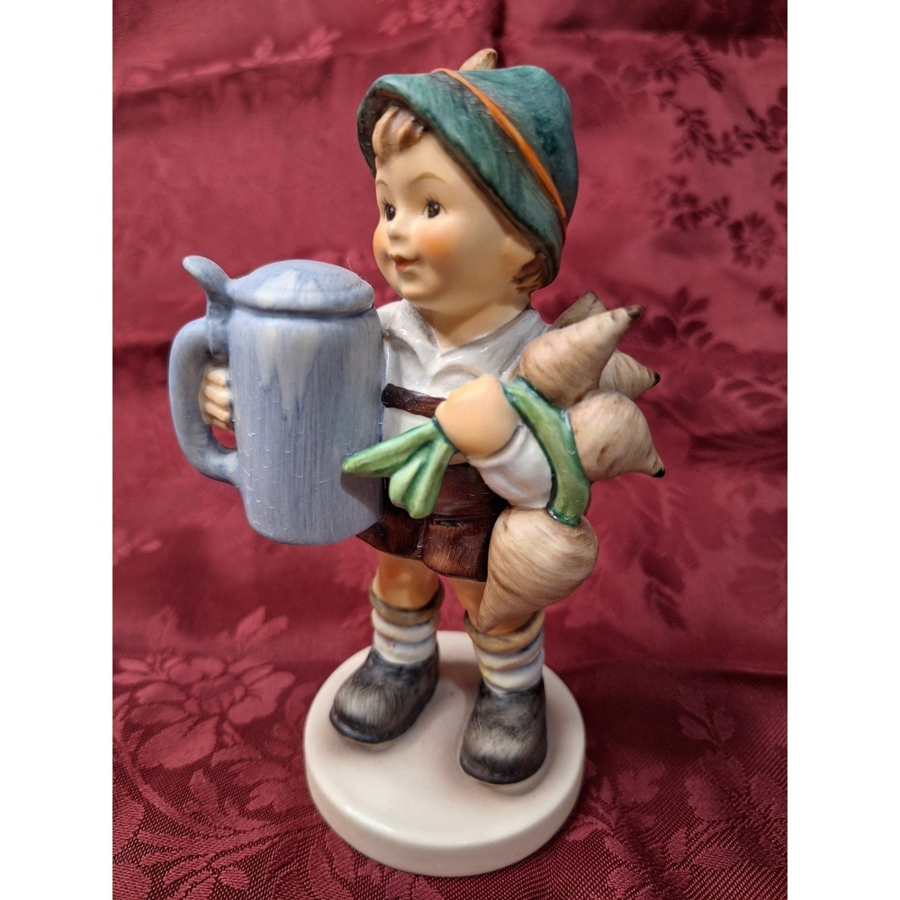 Vintage Porcelain Goebel Hummel Boy with Stein and Radishes #87 For Father